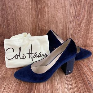 Cole Haan Grand.OS Pump Blue Suede 10B Women’s